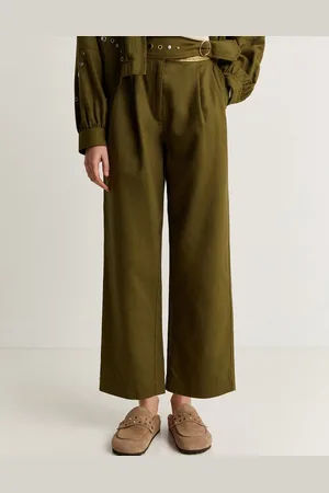 SCALPERS Studs pant in khaki