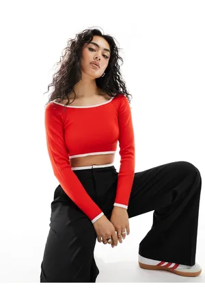 ASOS Knitted off shoulder bardot top in