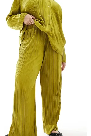 ONLY Exclusive plisse trouser co-ord in