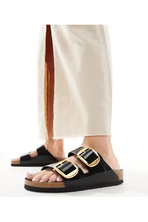 Birkenstock Arizona big buckle sandals in high shine