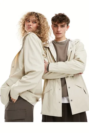 Rains 12010 unisex waterproof short jacket in sand dune