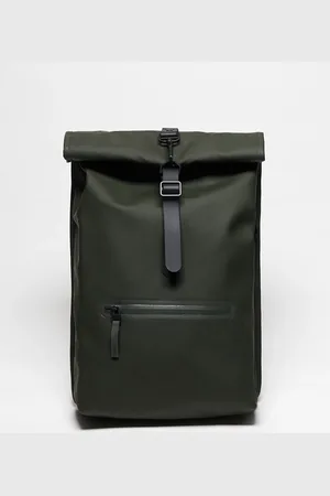 Rains 13320 unisex waterproof roll top backpack in green