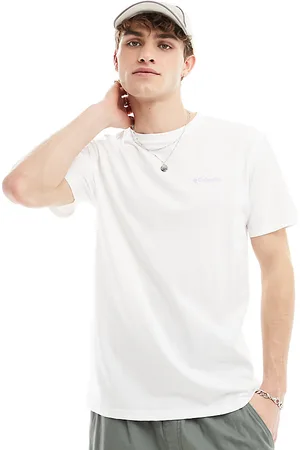 Columbia Navy Heights small floral back print t-shirt in Exclusive at ASOS