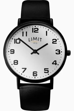Limit Classic watch with leather strap in black