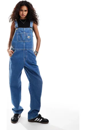 Carhartt Carhartt straight leg denim dungarees in blue