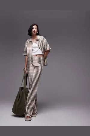 Topshop Co-ord stripe wide leg trousers in