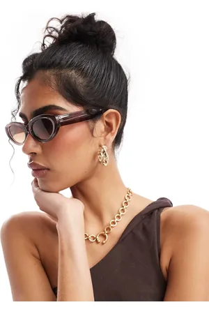 ASOS Oval sunglasses in crystal