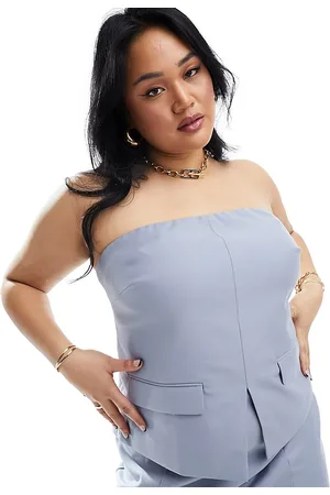 4th & Reckless Exclusive tailored split front bandeau top co-ord in