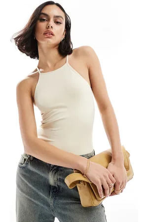 ASOS Seamless 90s square neck bodysuit in cream
