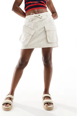 JJXX Cargo mini skirt in beige