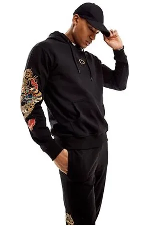 Criminal Damage Dragon detail embriodery hoodie in