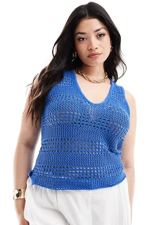 Noisy May Crochet vest in bright