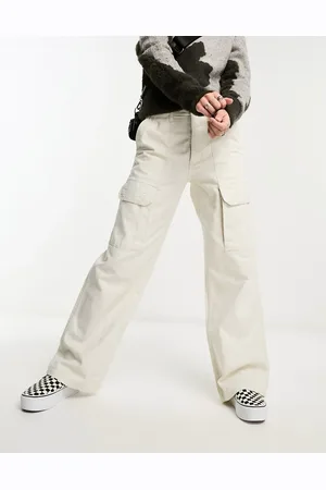 Vans Wide leg cargo pant in beige