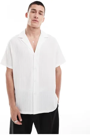 ASOS Short sleeve relaxed deep revere collar shirt in