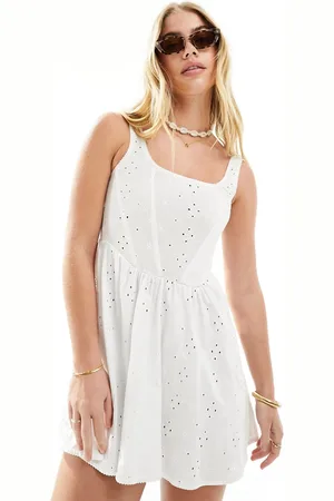 ASOS Cami floral broderie skater mini dress in