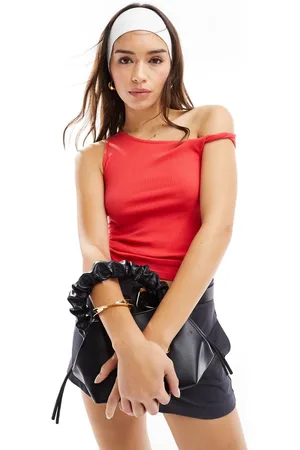 Cotton On Cotton On twist off shoulder crop top in