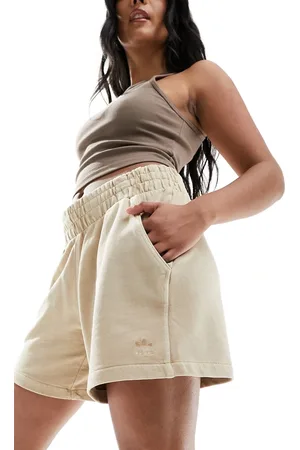 adidas Essentials jersey shorts in washed brown