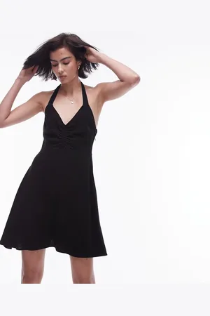 Topshop Halter neck mini dress in