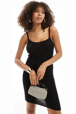 ASOS Knitted mini dress in cotton boucle stitch in