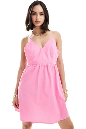 VERO MODA Skater dress with strappy back in cosmos