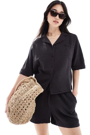 ONLY Cheesecloth button down shirt co-ord in wash