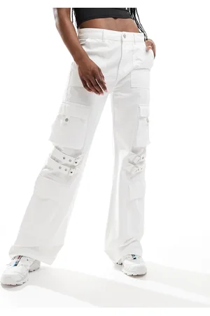 Pull&Bear Strap detail cargo jean in