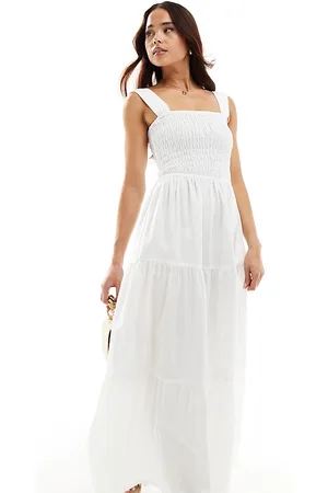 Esmée Esmee Exclusive shirred waist maxi summer dress in