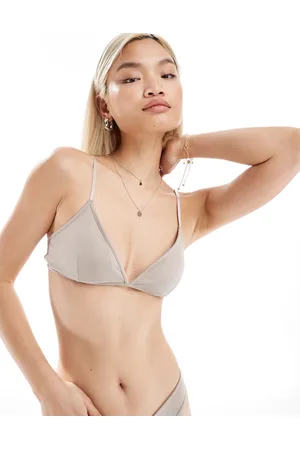 Monki Mix and match super soft padded bra in beige