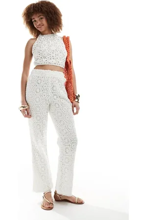 Amy Lynn Crochet straight leg trouser co-ord in