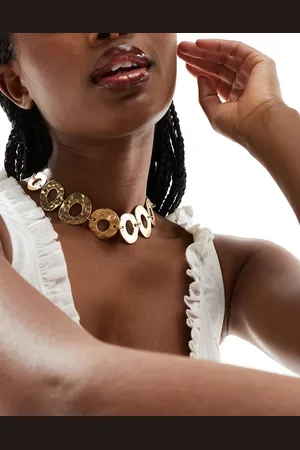 MANGO Round link necklace in