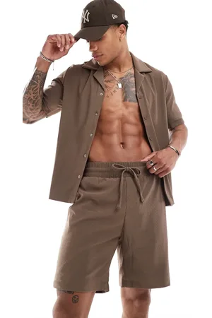 The Couture Club Co-ord rib textured short sleeve shirt in
