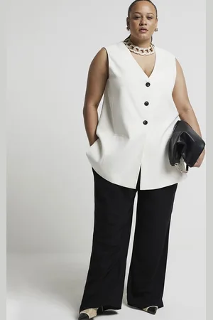 River Island Longline waistcoat in cream