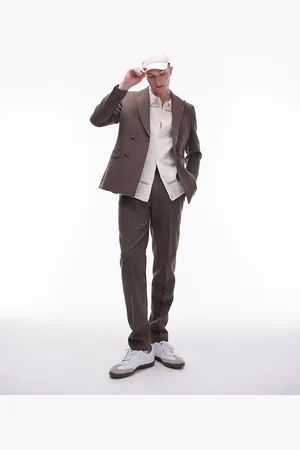 Topman Herringbone slim trouser in