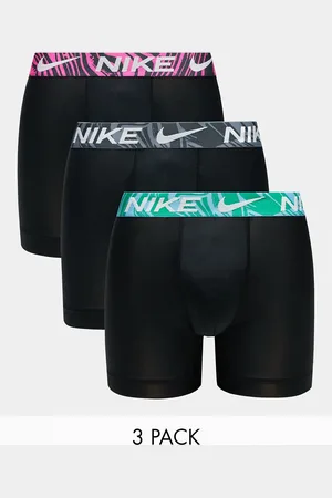 Nike Dri-Fit Essential Microfibre briefs 3 pack in with print waistband