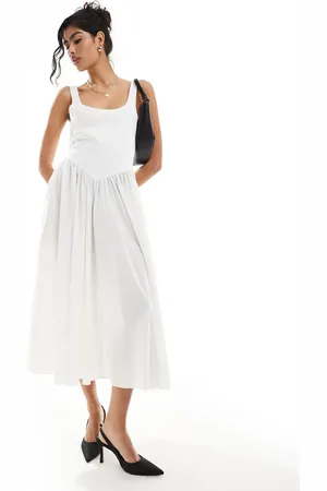 Whistles Poplin midi dress in