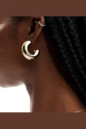 Pieces® Chunky hoop earrings in