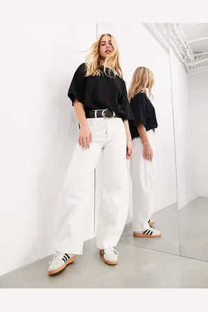 ASOS Sydney denim high waist barrel leg jean in ecru