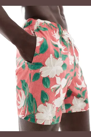Hollister 5inch floral print swim shorts in