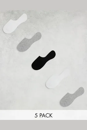 ASOS 5 pack invisible liner socks in multiple colours