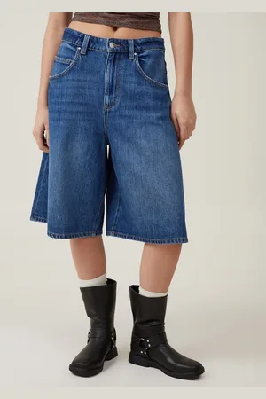 Cotton On Lyocell wide denim jort in shore