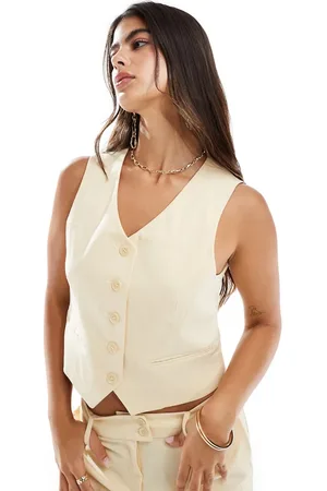 Pimkie Linen waistcoat co-ord in