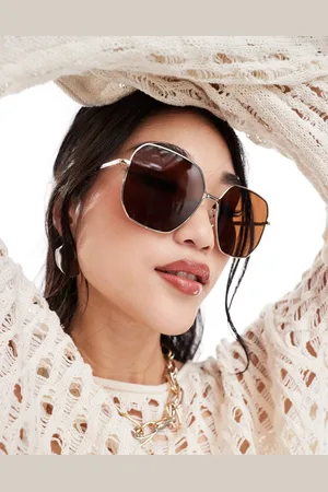 & OTHER STORIES Oversized square rimless sunglasses in and tortoise shell