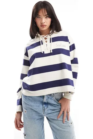 SCALPERS Stripes polo sweater in stripes