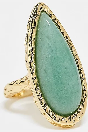 ASOS Limited Edition 14k plated ring with semi precious stone