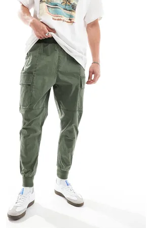 HERA Washed utility cargo pant in dark khaki