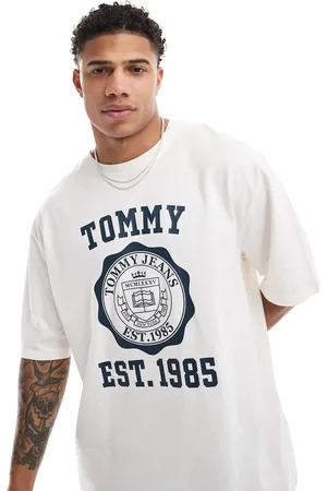 Tommy Hilfiger Oversized crest varsity sports t-shirt in