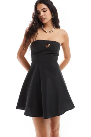 ASOS Nylon bandeau mini with cut out detail in