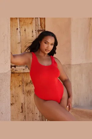 Moda Minx Curve X Bernadette Afia scoop scrunch swimsuit in