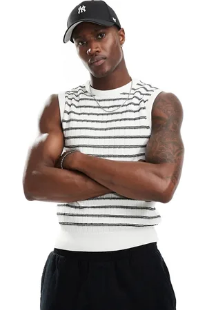 Bershka Knitted stripe vest in