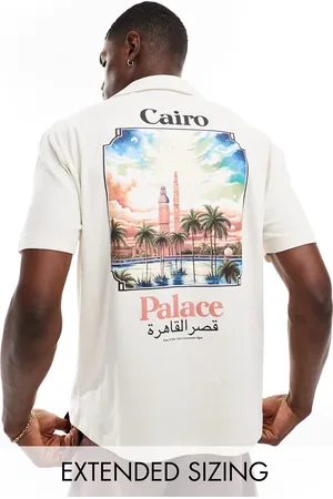 ASOS Relaxed polo with scenic back print